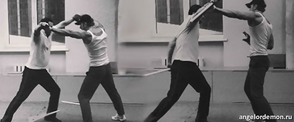 Данила Якушев на тренировке для сериала «Ангел или Демон»