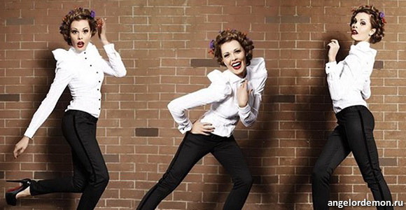 Мария Горбань рекламирует одежду